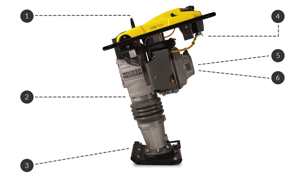Wacker Neuson DS70 83kg Trench Rammer, Compaction, Tamper, Jumping Jack ...